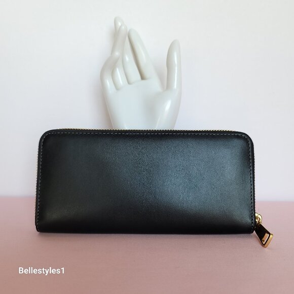 COACH Slim Accordion Smooth Leather Wallet – Black color ⭐ - Picture 8 of 16